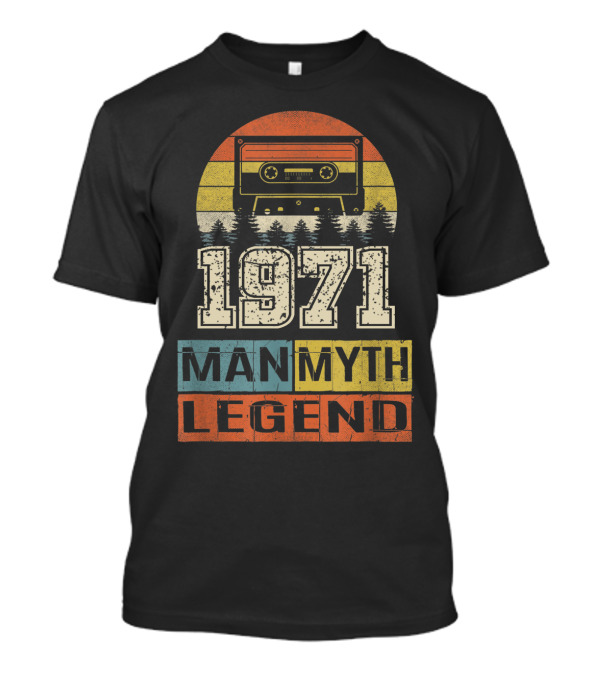 1971 Vintage Cassette Man Myth Legend T-Shirt