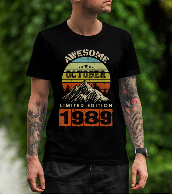 Awesome October 1989 Vintage T-Shirt