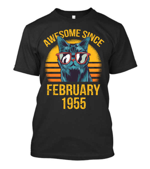 Awesome Cat February 1955 Sunglasses T-Shirt
