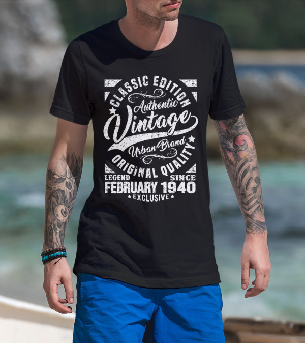 Classic Edition Authentic Vintage Urban Brand Original Quality Legend Since February 1940 Exclusive T-Shirt