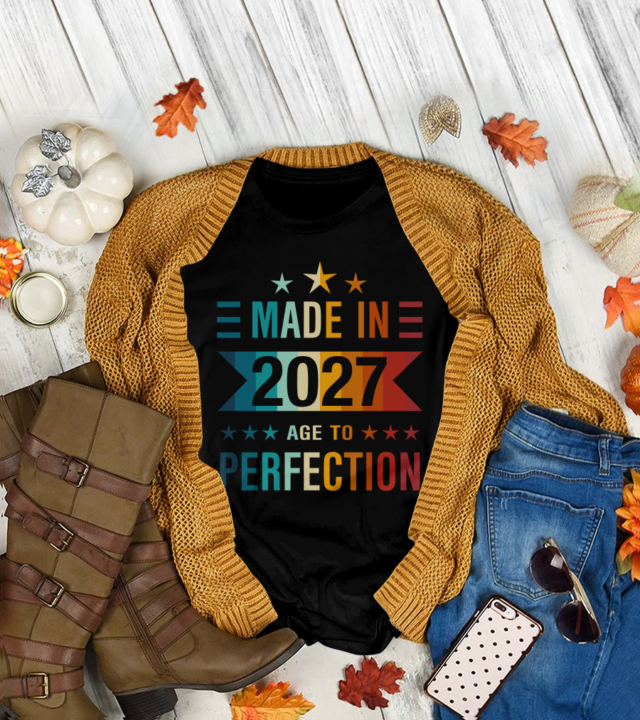 Made in 2027 Age to Perfection Vintage Style T-Shirt