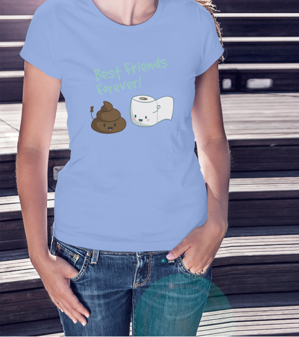 Best Friends Forever Poop And Toilet Paper Duo T-Shirt