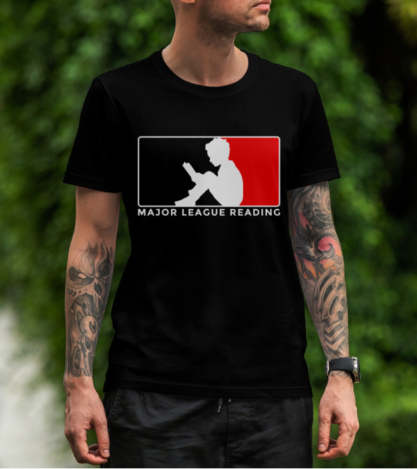 Major League Reading Child Reading Silhouette In MLB T-Shirt