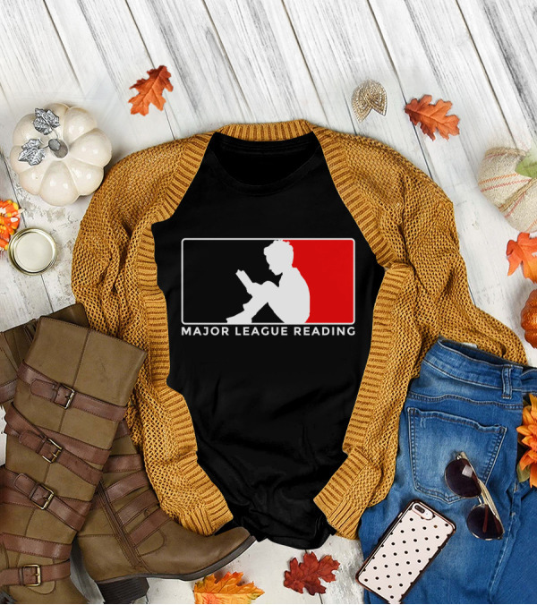 Major League Reading Child Reading Silhouette In MLB T-Shirt