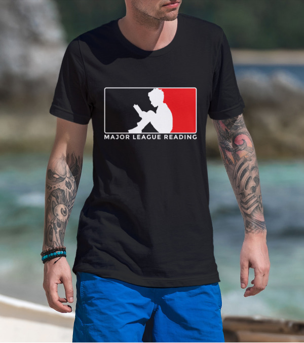 Major League Reading Child Reading Silhouette In MLB T-Shirt