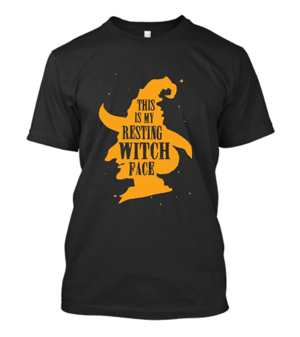 This Is My Resting Witch Face Silhouette Of Witch Hat And Face T-Shirt