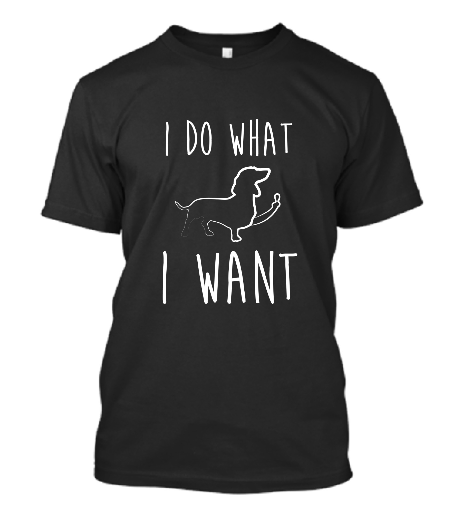 Dachshund I Do What I Want Silhouette With Sausage T-Shirt