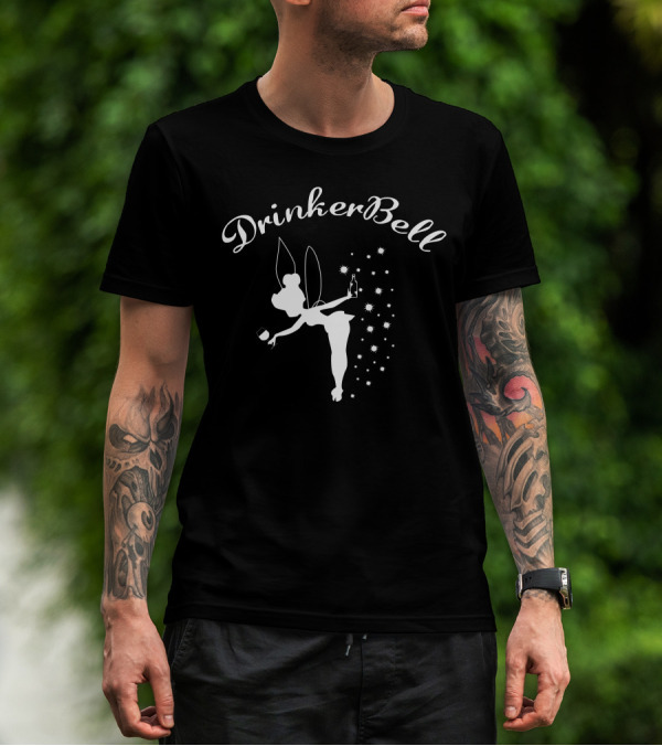 Drinker Bell Wine Bottle Wand Pixie T-Shirt