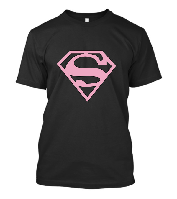 Breast Cancer Awareness Pink Superhero T-Shirt
