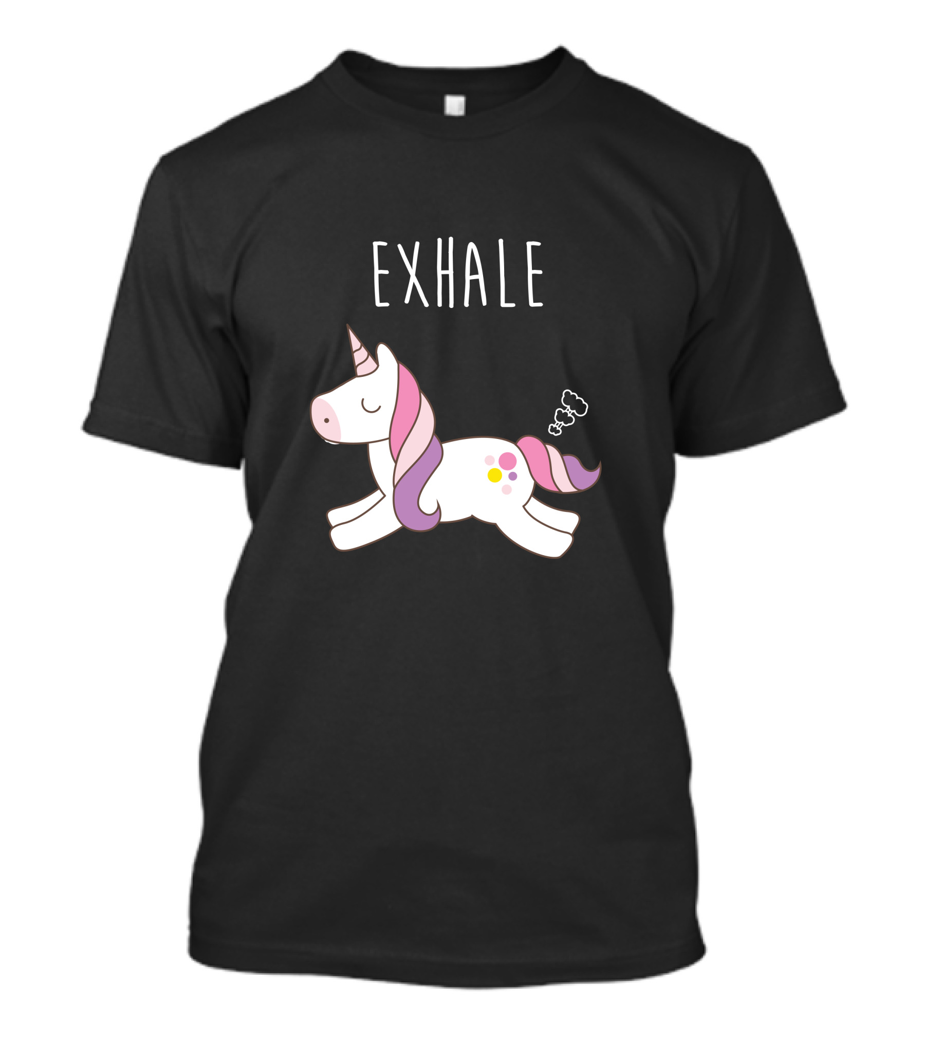 Exhale Unicorn Pastel Farting Cartoon T-Shirt