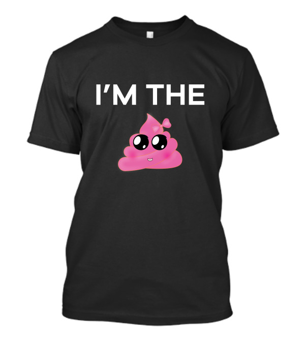 I'm The Sh It Funny Poop Emoji Emoticon Pink Girl Bow T-Shirt
