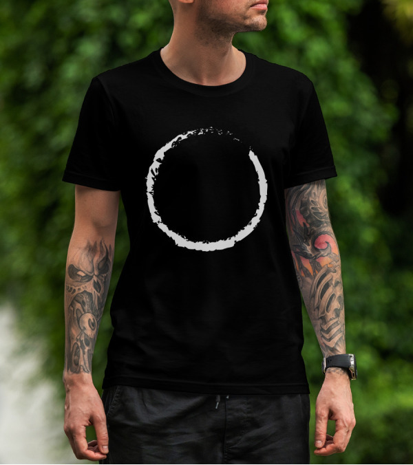 Danisnotonfire Circle Eclipse Brush Stroke White T-Shirt