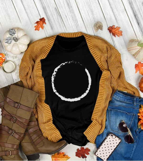 Danisnotonfire Circle Eclipse Brush Stroke White T-Shirt