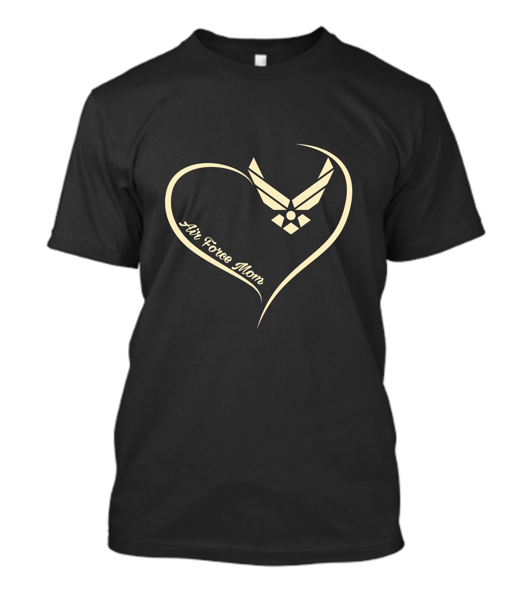 Air Force Mom Heart Symbol With Emblem T-Shirt