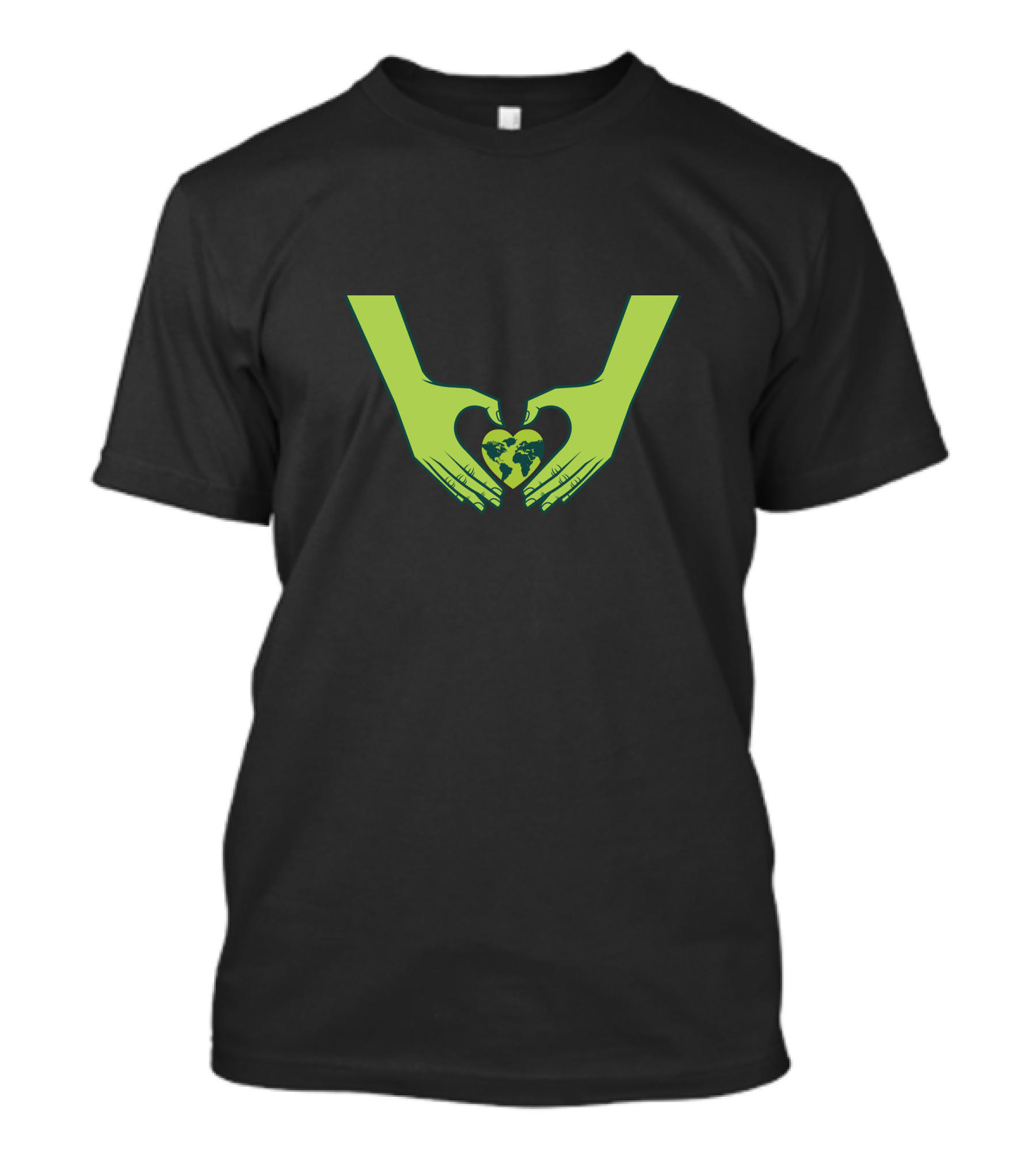 Earth Day Love Earthy Hippie Heart Hands Holding Planet T-Shirt