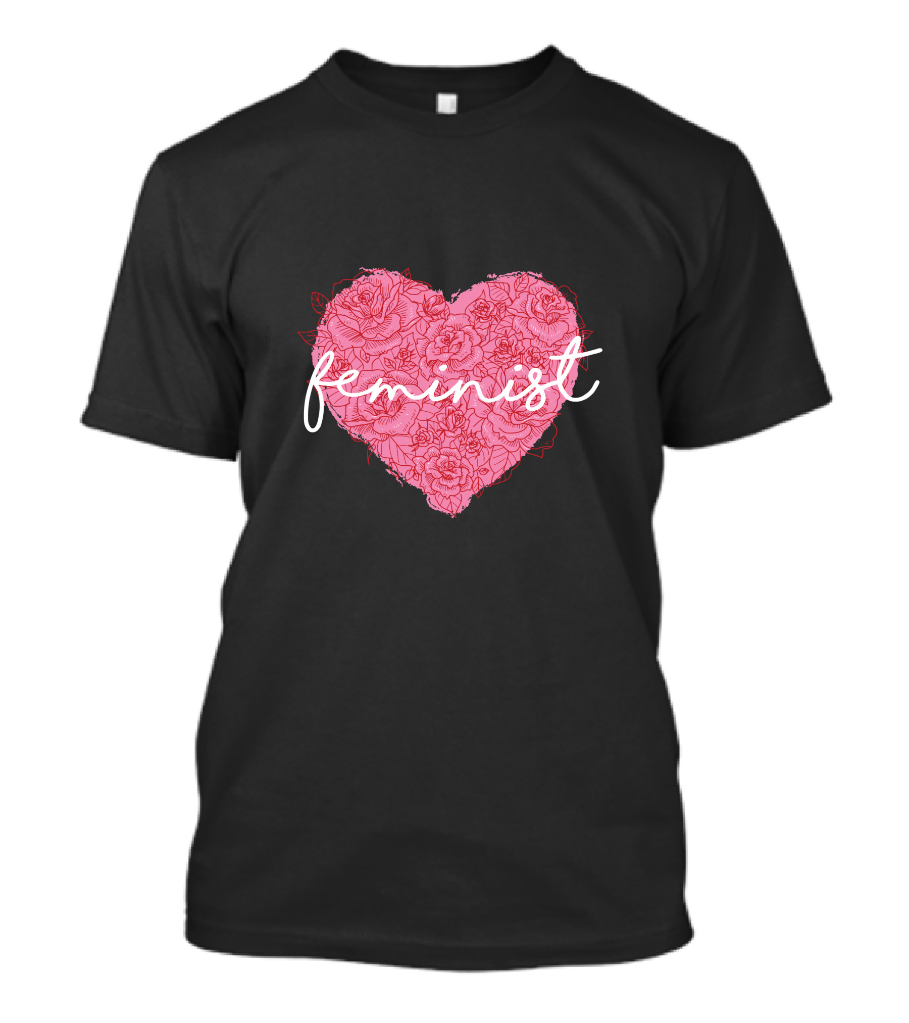 Feminist Floral Heart T-Shirt