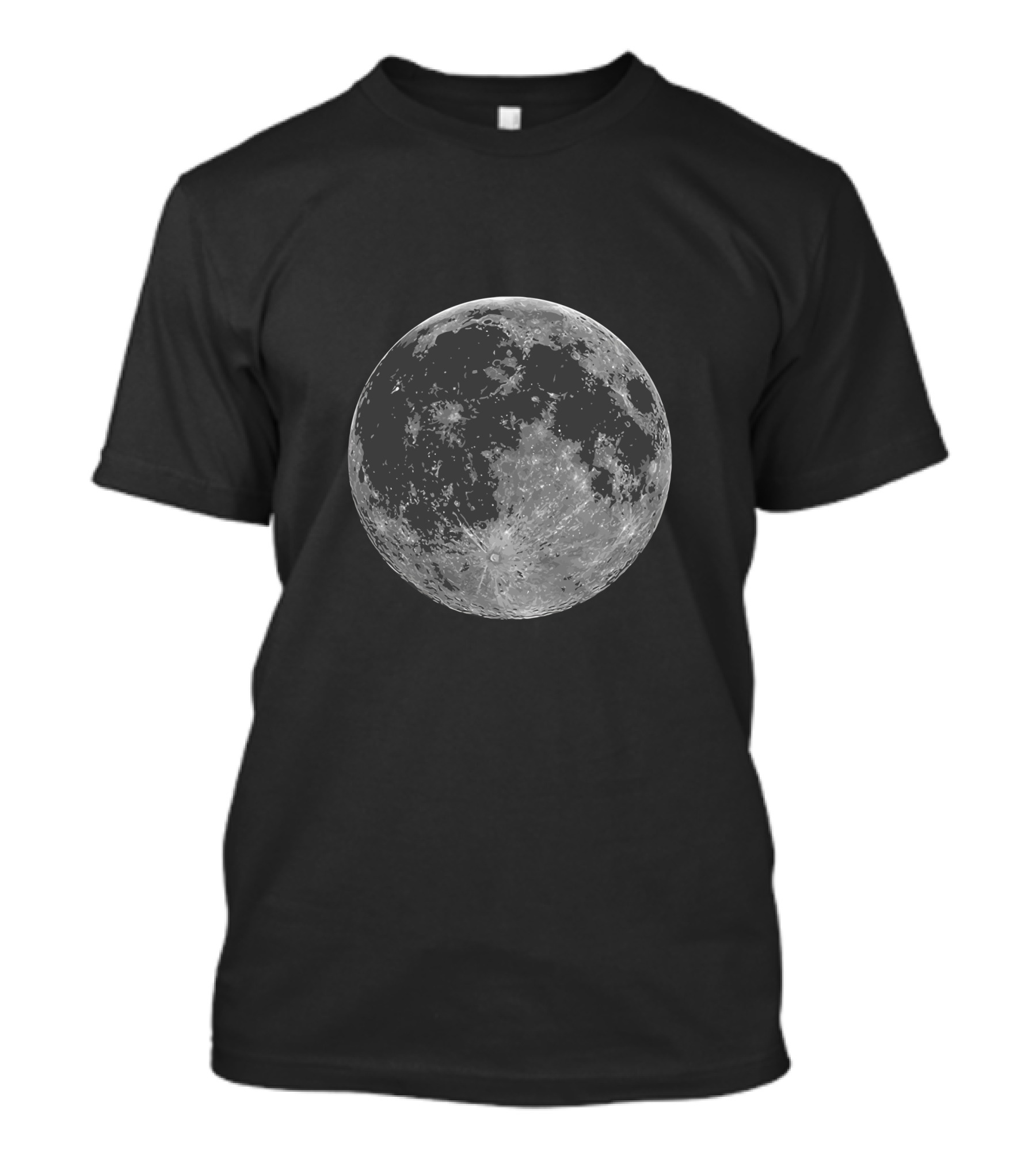 Full Moon Lunar Surface Detail T-Shirt