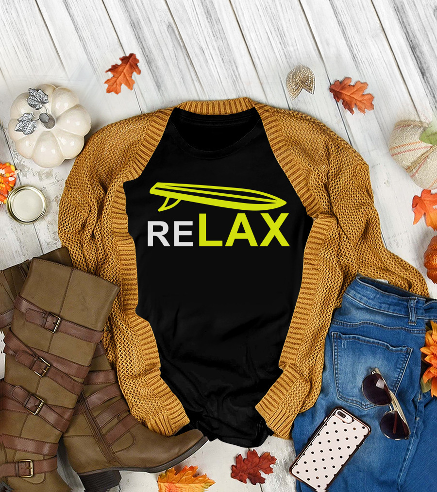 RE LAX Surfboard Sports Sticks T-Shirt
