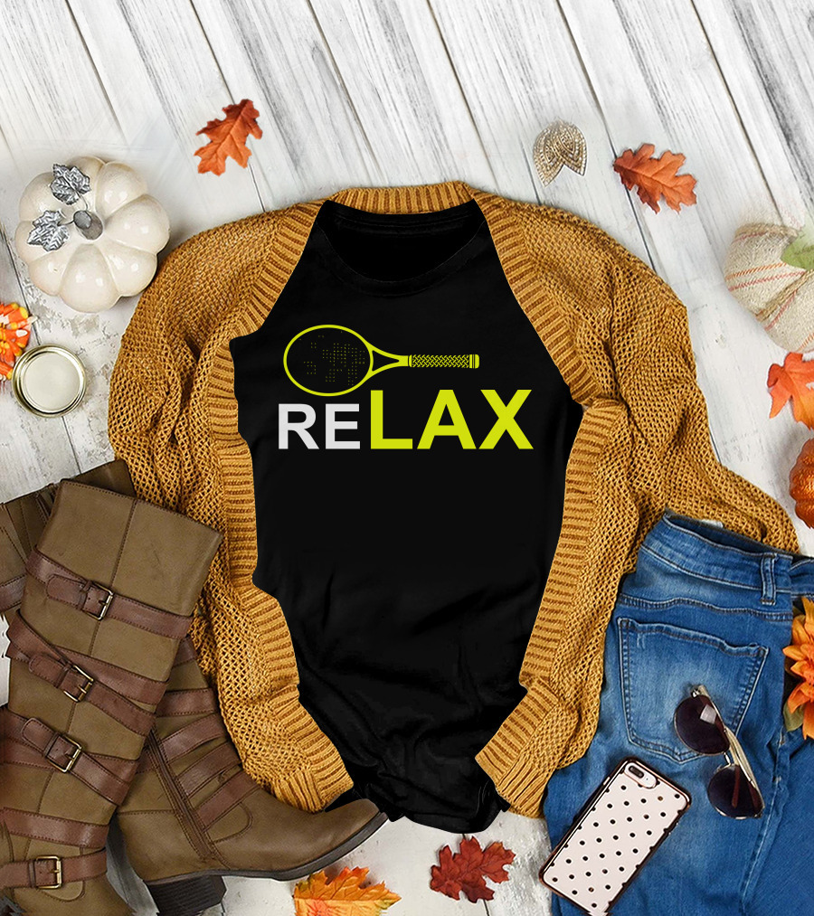 ReLAX Sports Tennis Sticks with Relaxed Tennis Racket T-Shirt