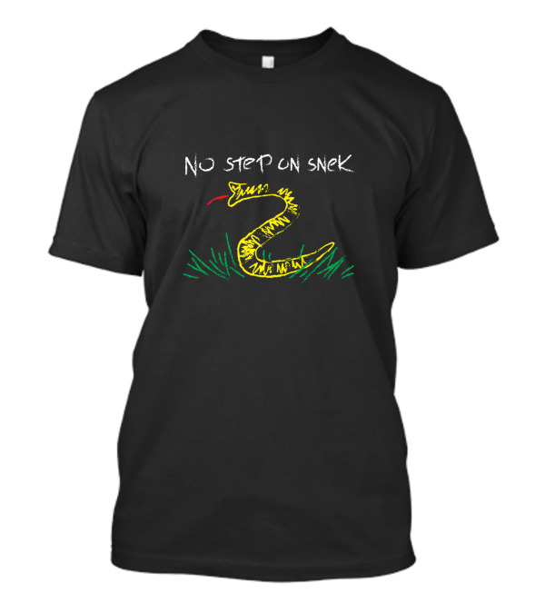 No Step On Snek HQ Printing Yellow Snake Green Grass T-Shirt