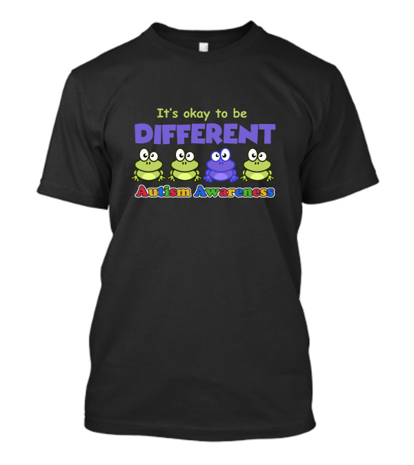 It's Okay To Be Different Autism Awareness Colorful Frogs T-Shirt