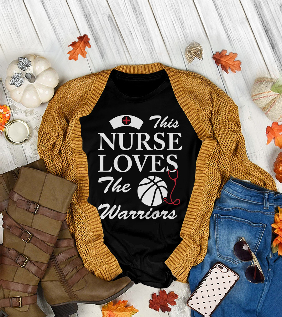 This Nurse Loves The Warriors Basketball T-Shirt